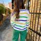Hardy MG Stripe V-Neck Sweater