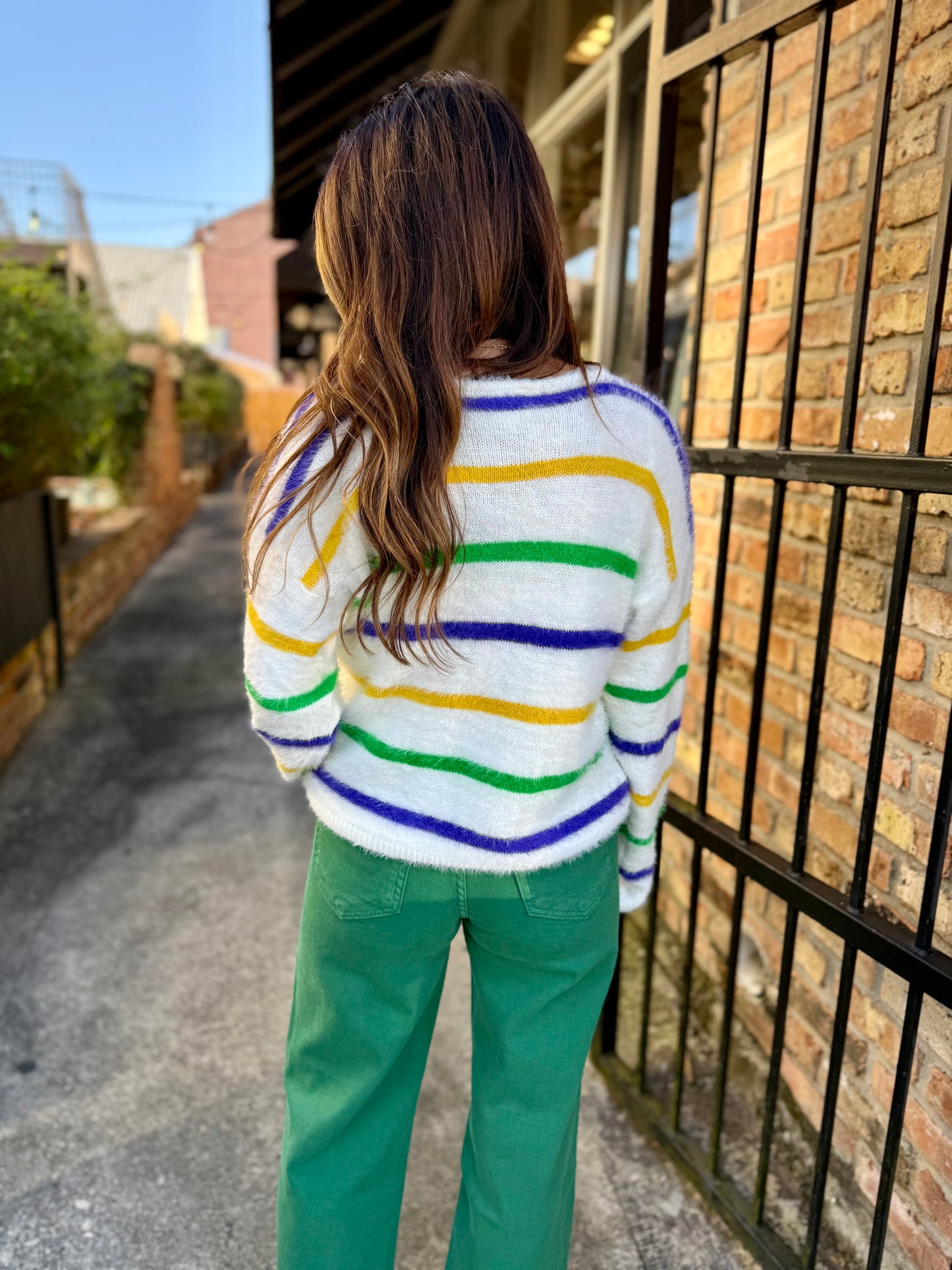 Hardy MG Stripe V-Neck Sweater