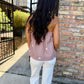 Polka Dot Strapless Top- Mocha