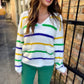 Hardy MG Stripe V-Neck Sweater