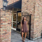 Lacey Suede Dress- Brown