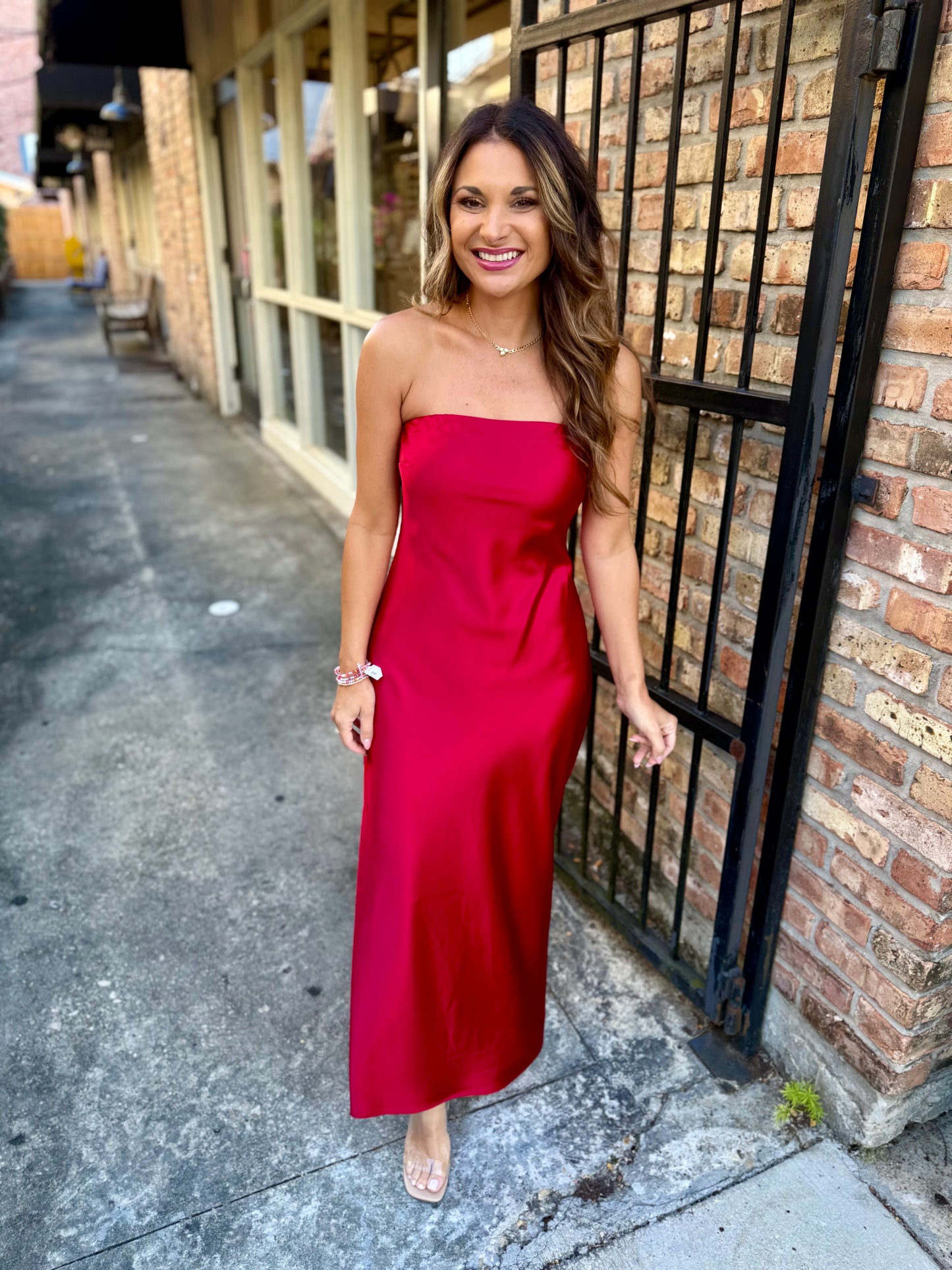 Jessamine Maxi Dress- Dark Red