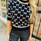 Bow Sweater Top- Black