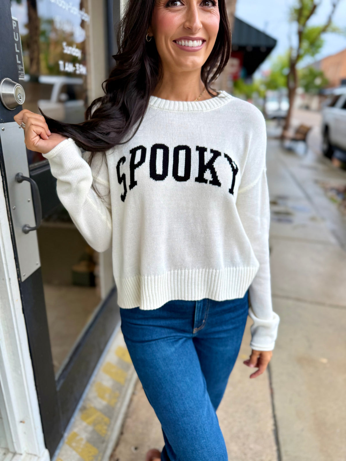 Z Supply Spooky Sweater- Sandstone