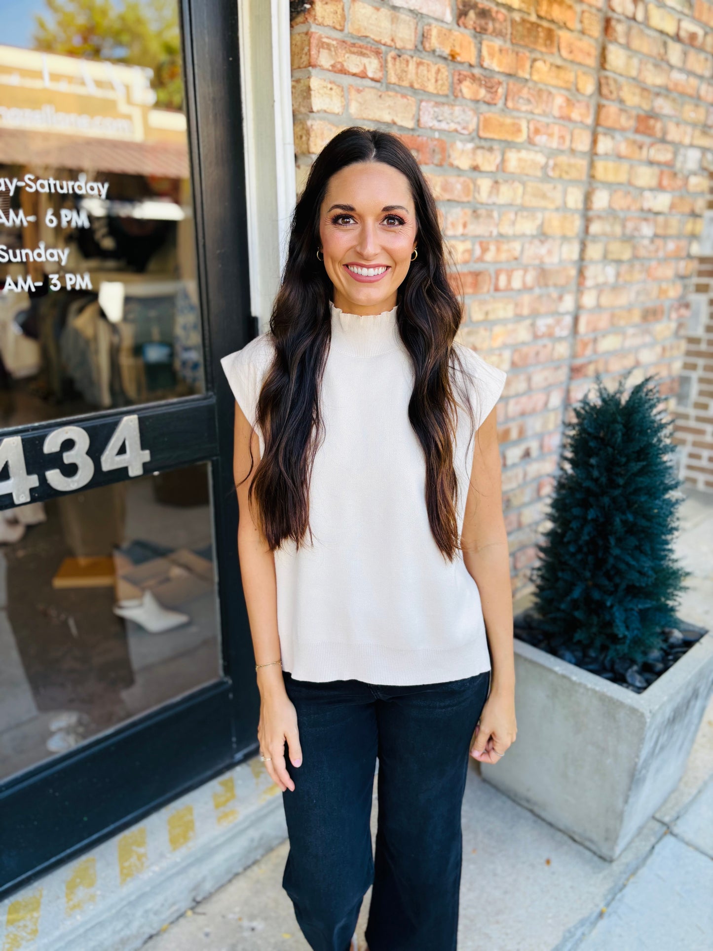 Preston Hi-Lo Muscle Top- Oatmeal