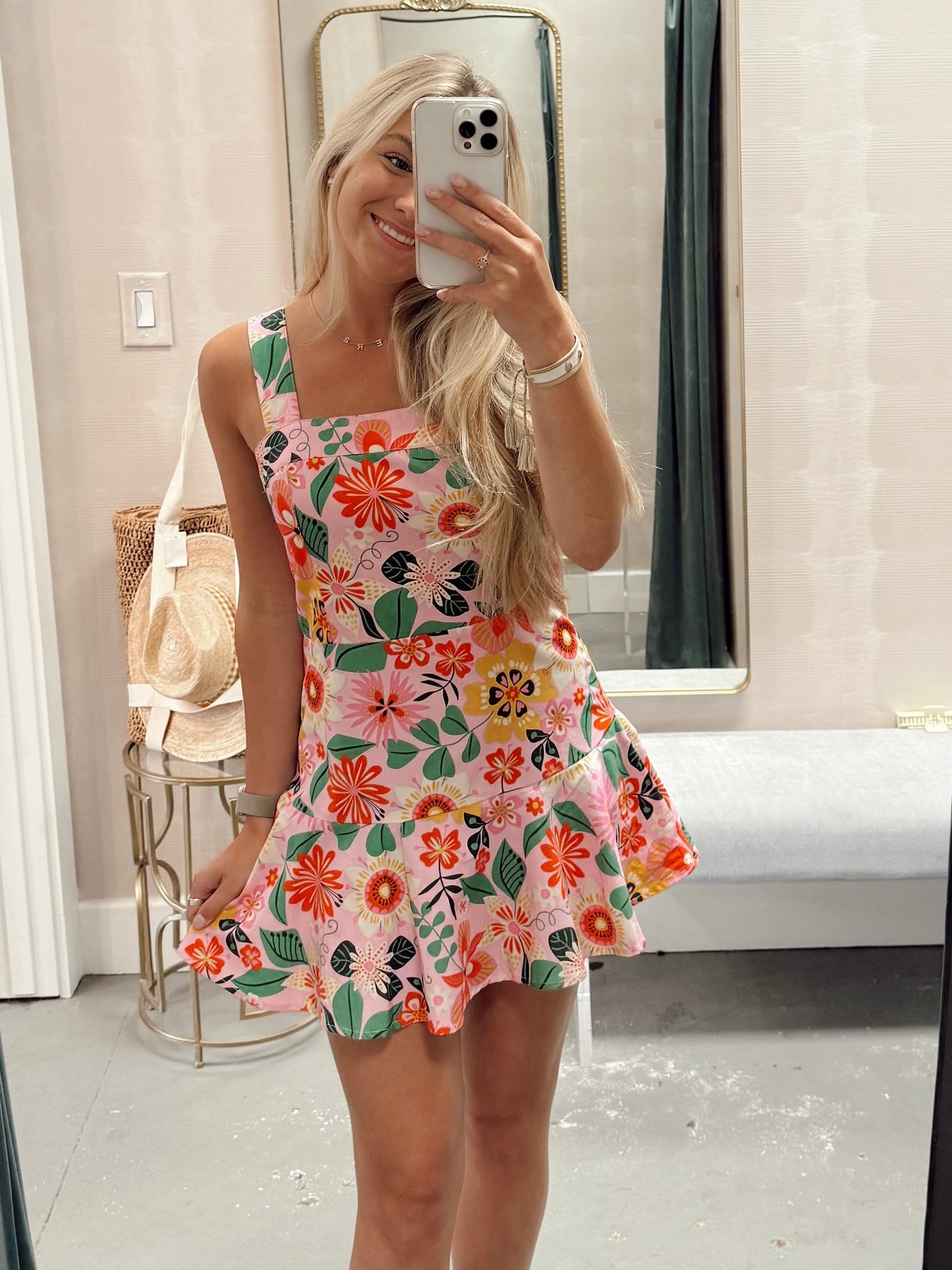 Emily Mini Dress- Floral Pop