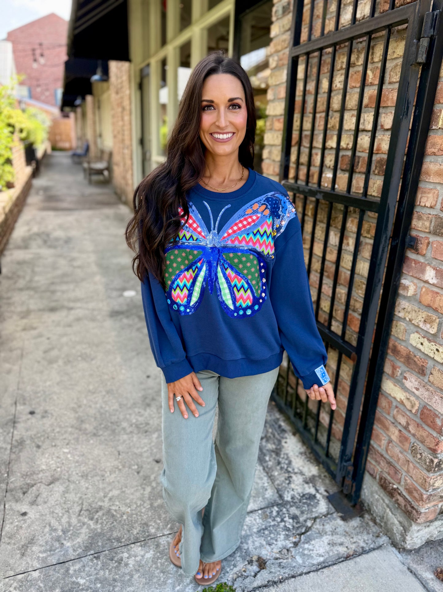 Queen Patchwork Butterfly Sweatshirt