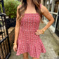 Emily Mini Dress- Pink Tweed
