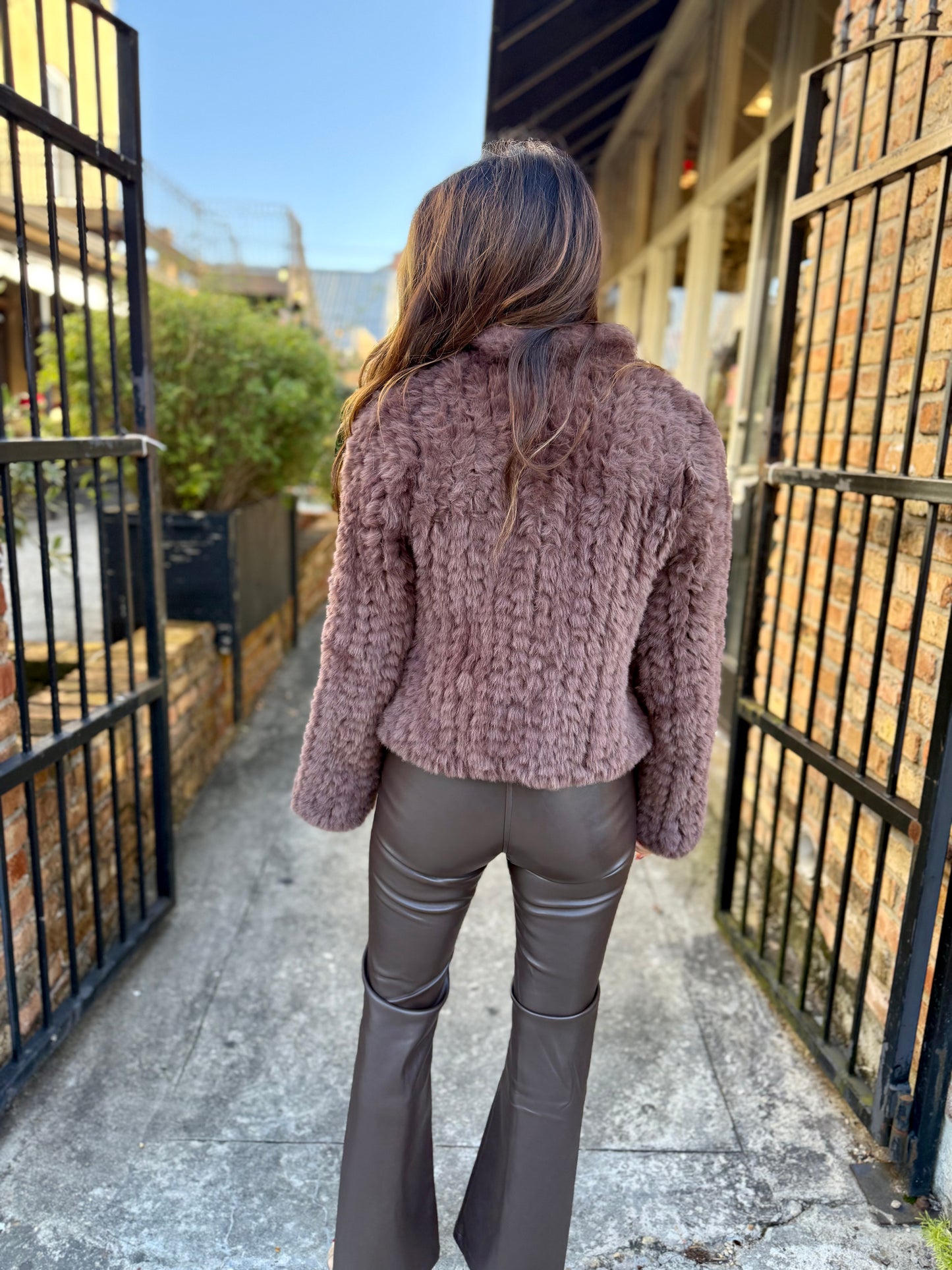 Deline Faux Fur Jacket- Mocha