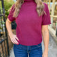 Brandon Sweater Top- Merlot