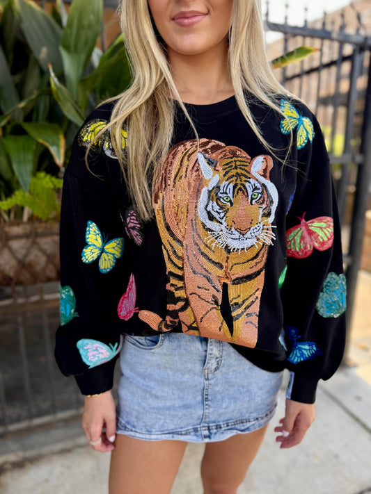 Queen Butterfly Tiger Sweatshirt