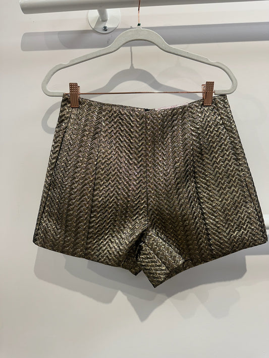 Tabitha Short- Party Jacquard Gold