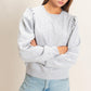 Presley Puff Sleeve Sweatshirt- Heather Gray