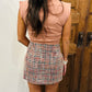 Mattea Tweed Skirt- Red