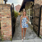 Kyra Mini Dress- Blue Floral