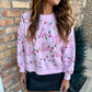 Millie Falala Lights Sweatshirt- Pink