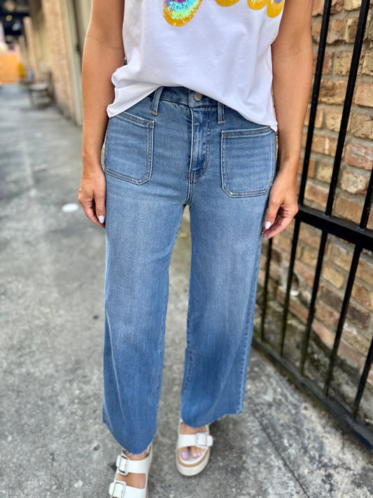 Olivia (Serene Promise) High Rise Wide Leg - Blue