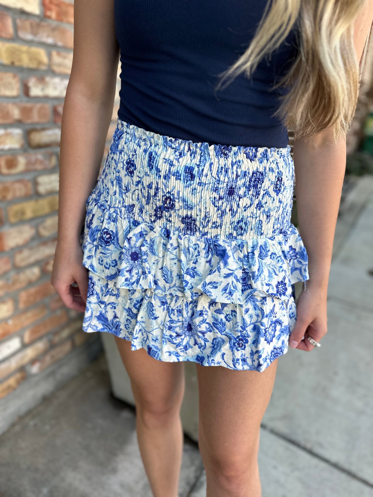 Portia Floral Mini Skirt