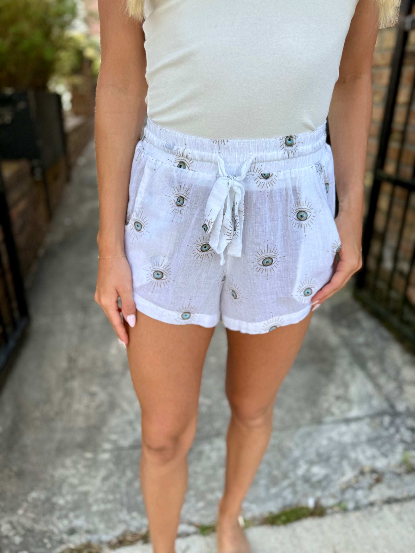 Evileye Linen Shorts