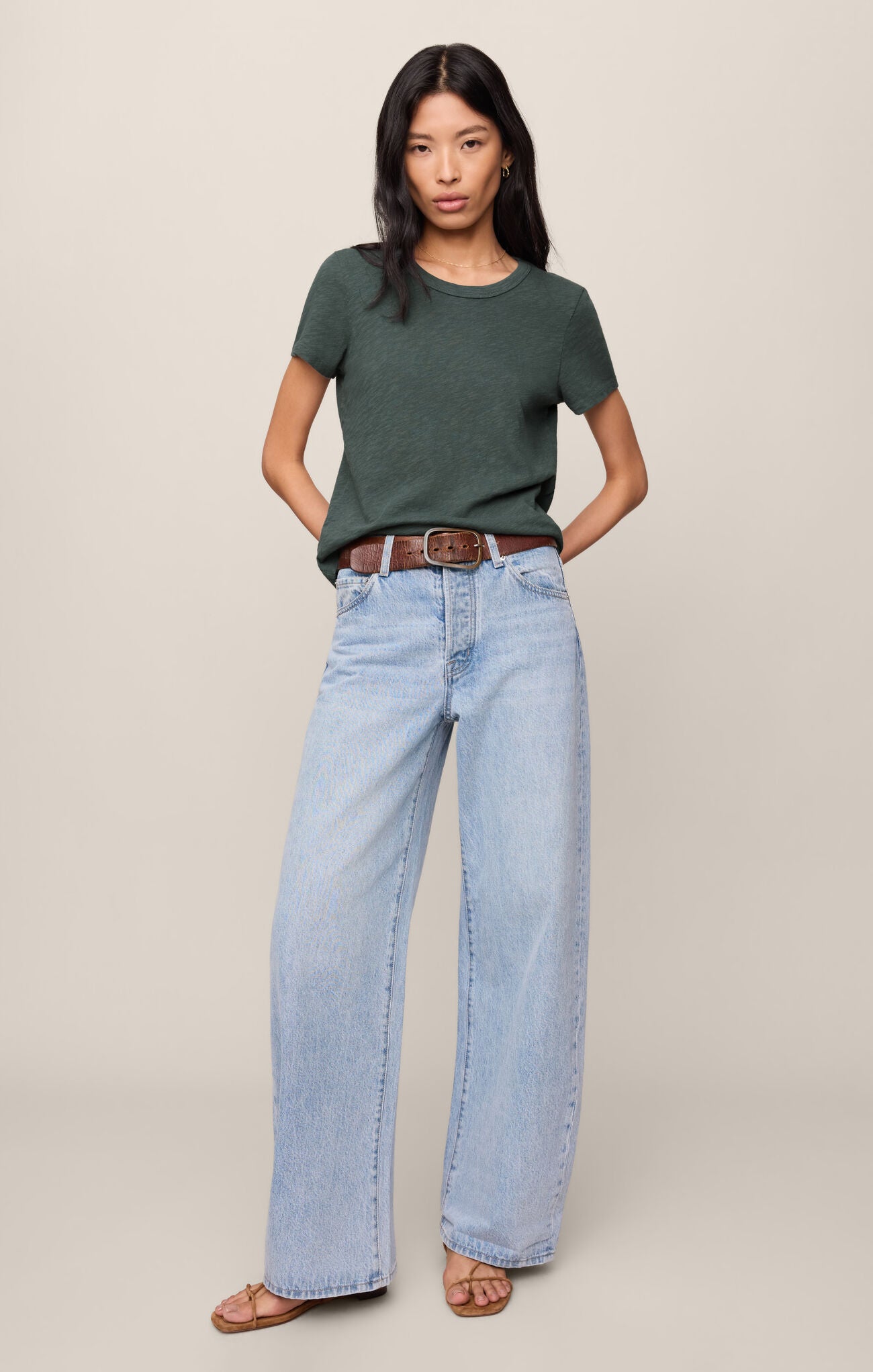 Z Supply Junie Slub Tee- Emerald Cove