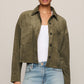 Z Supply All Day Cropped Suede Jacket- Monstera