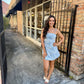 Ingrid Embroidered Denim Dress
