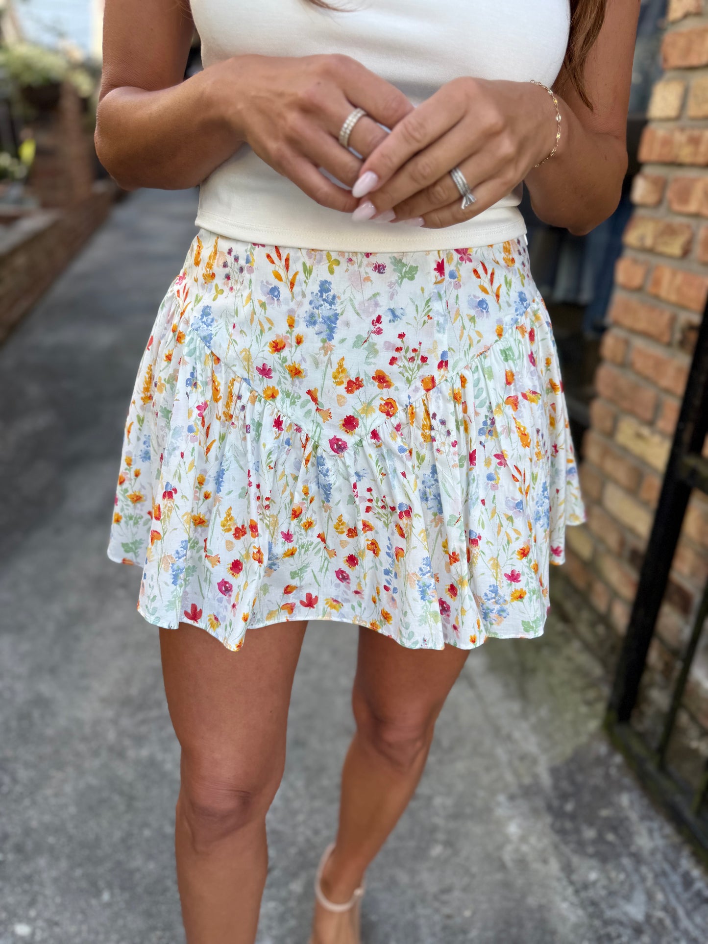 Lundi Floral Mini Skort