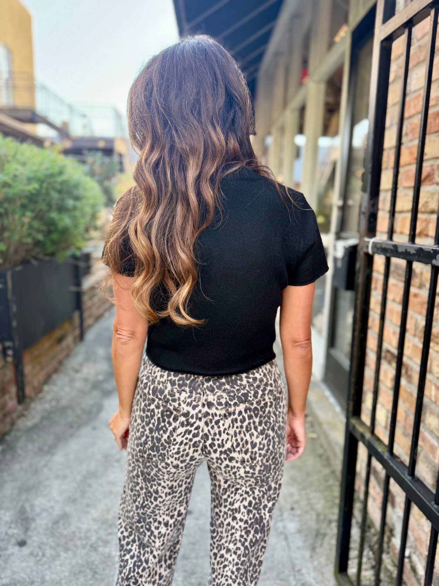 Jessie Crop Sweater- Black