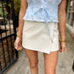 Take Care Skort- White Croc