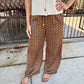 Nights in Capri Pants- Brown Multi