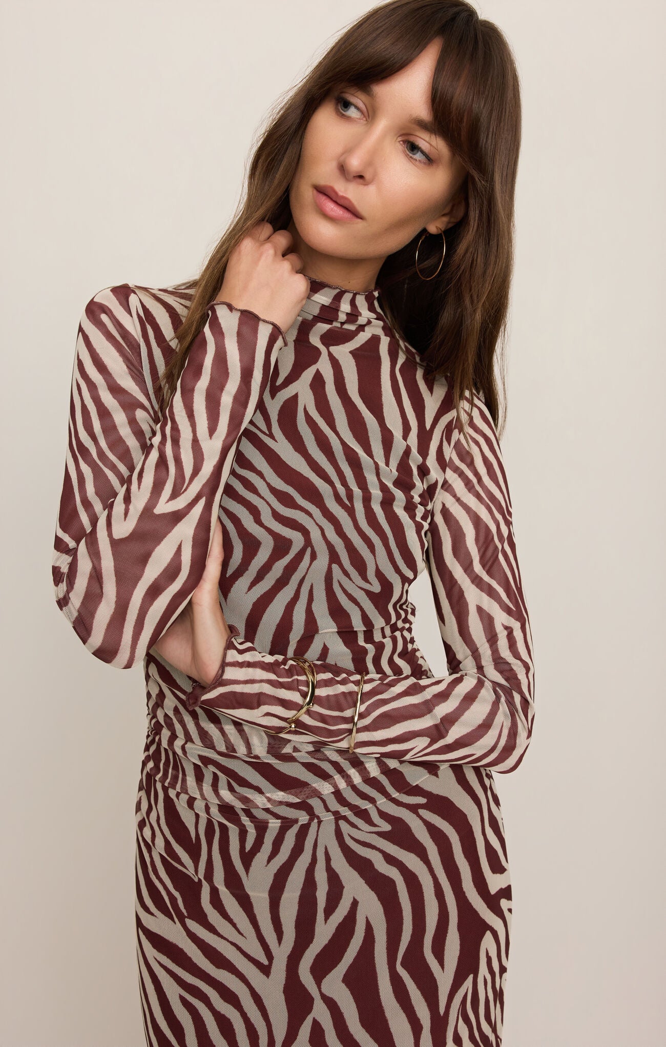 Z Supply Sevilla Zebra Mesh Midi Dress