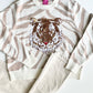 Tiger Print Tiger Head Sweater- White & Tan