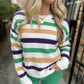 Nyx Stripe MG Sweater- Ivory