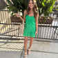 Vivi Romper- Green Eyelet