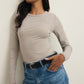 Z Supply Second Skin Crew Long Sleeve- Natural
