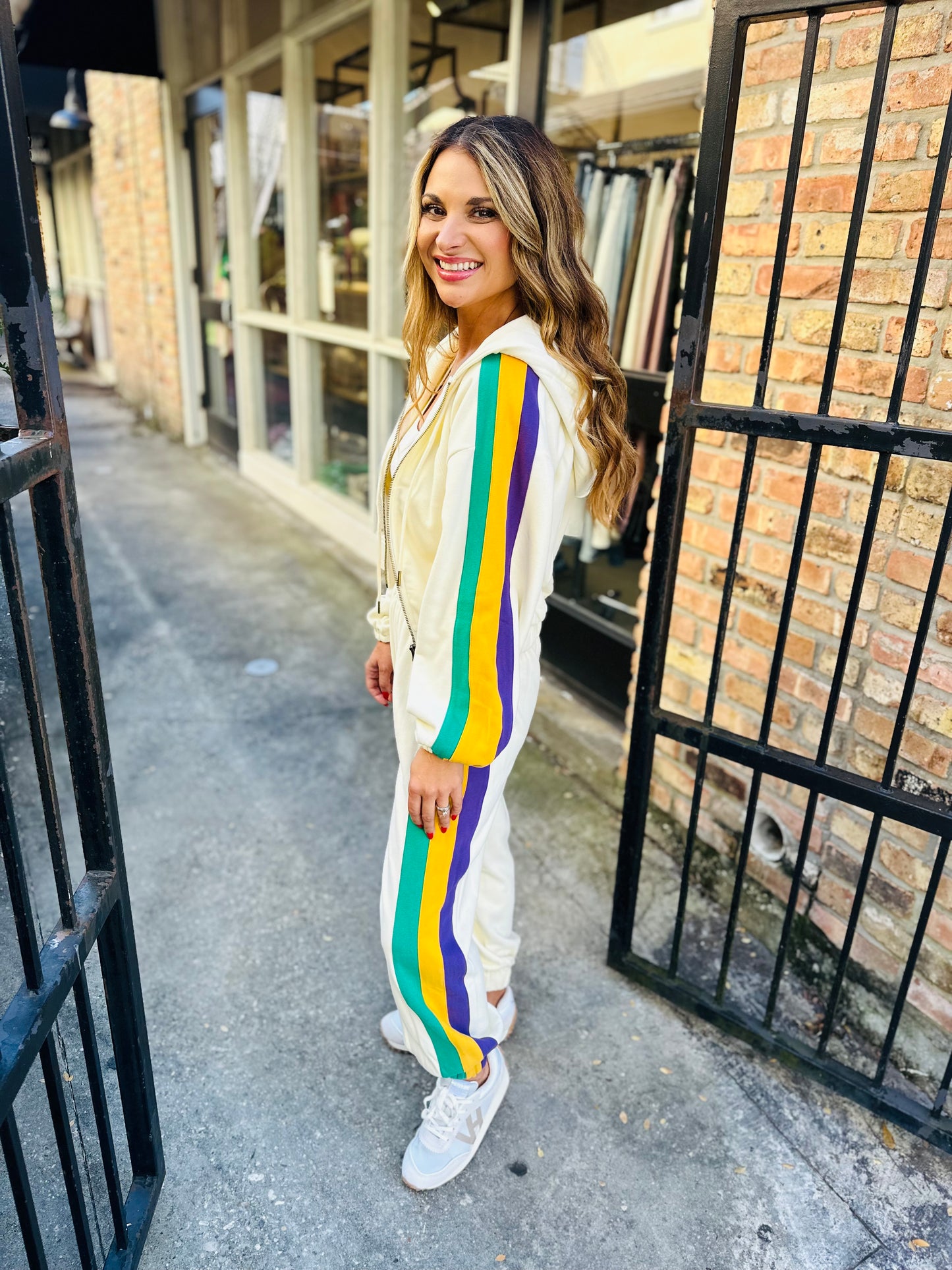 Mardi Nation Sweatpants- Ivory