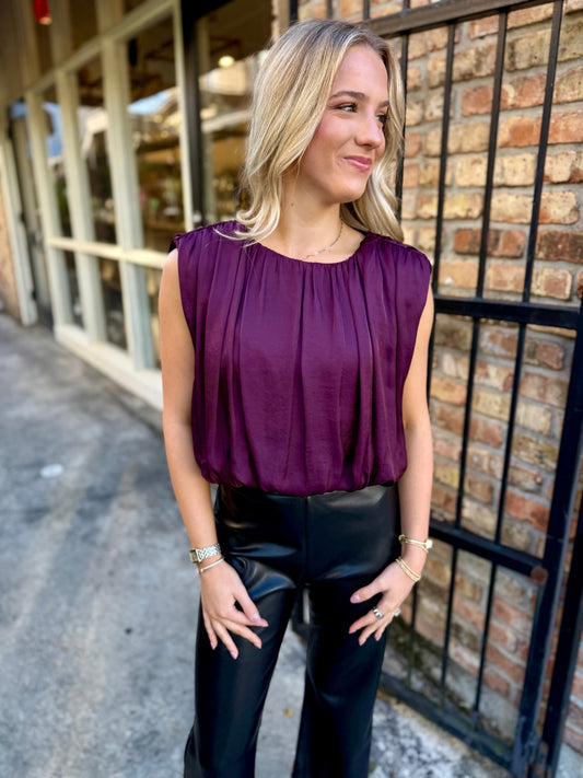 Milana Top- Purple Wine