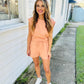 Cargo Shorts 2 piece Set- Dusty Peach