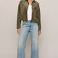 Z Supply All Day Cropped Suede Jacket- Monstera