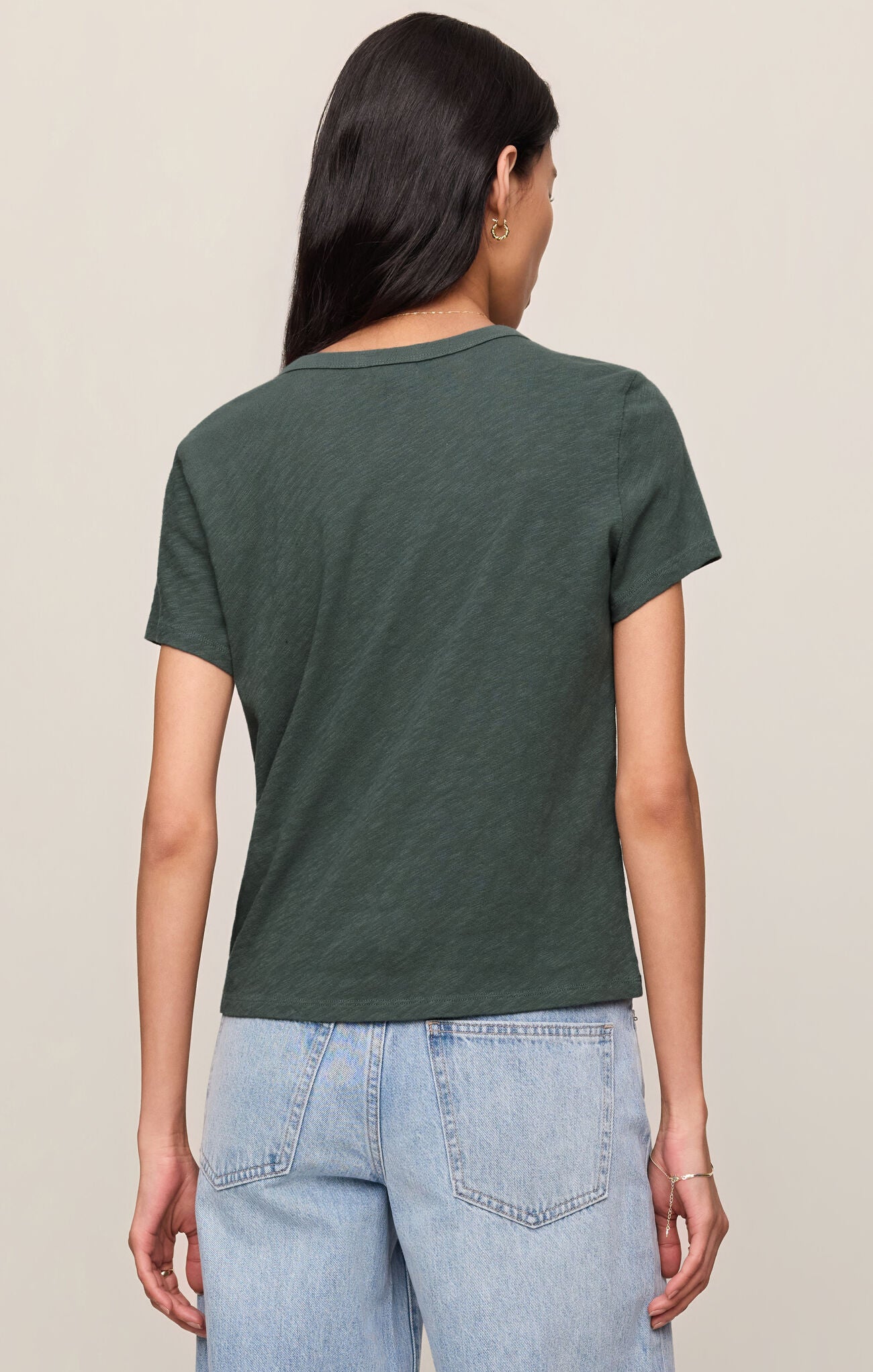 Z Supply Junie Slub Tee- Emerald Cove