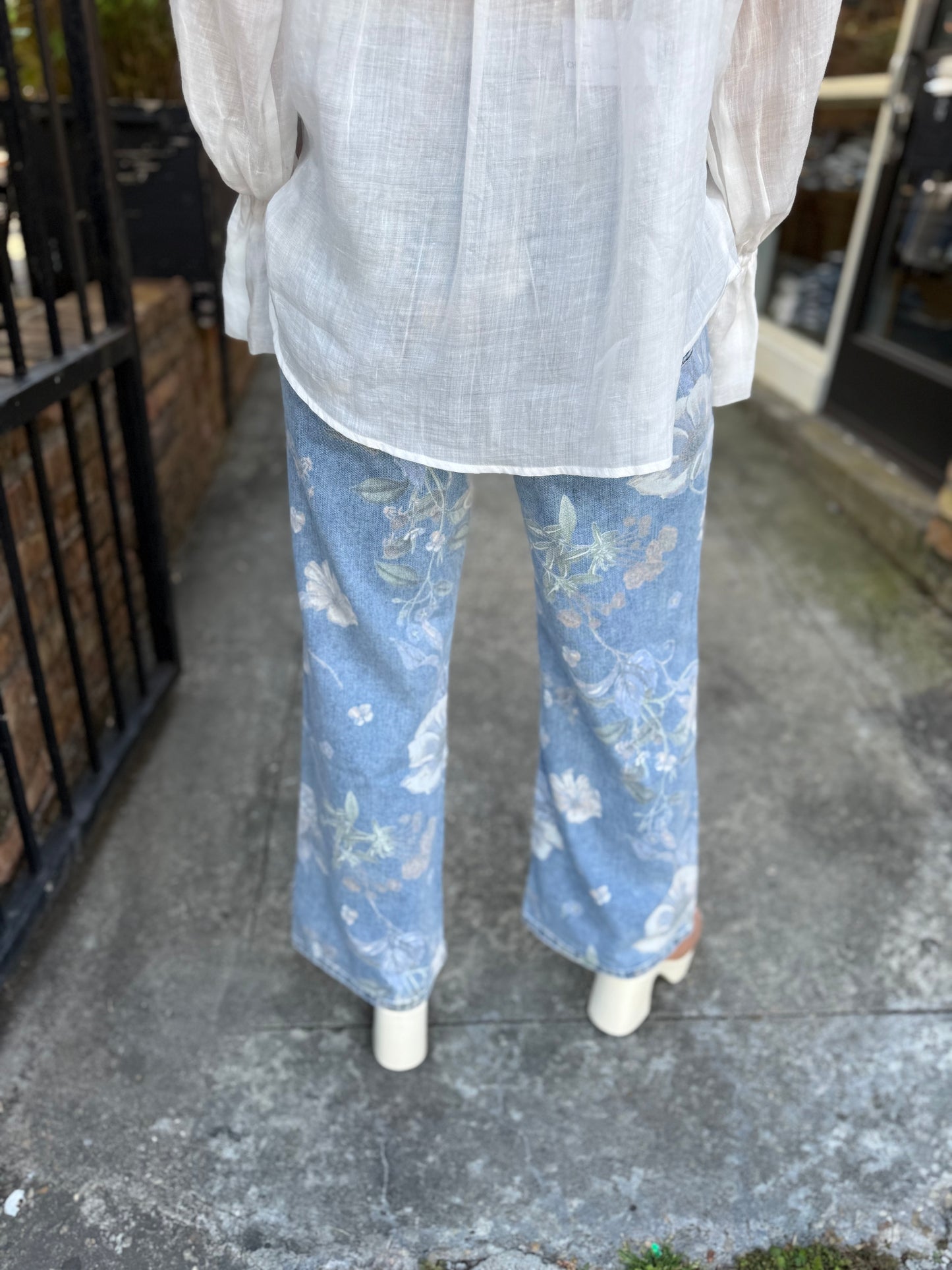 Cheryl (Floral) HR Vintage Flare Jeans