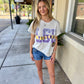 LSU Metallic Banner Tee