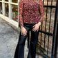 Hazy Charm Top- Red Black