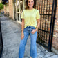 Crystal Sweater Top- Lemon
