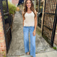 Nori Midrise Wide Leg Denim- Med Light
