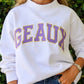 Geaux Varsity Sweatshirt- White