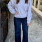 Presley Puff Sleeve Sweatshirt- Heather Gray