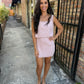 Gabrielle Linen Scalloped 2 PC Set- Mauve