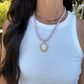 Cord Necklace- Pink/Mary
