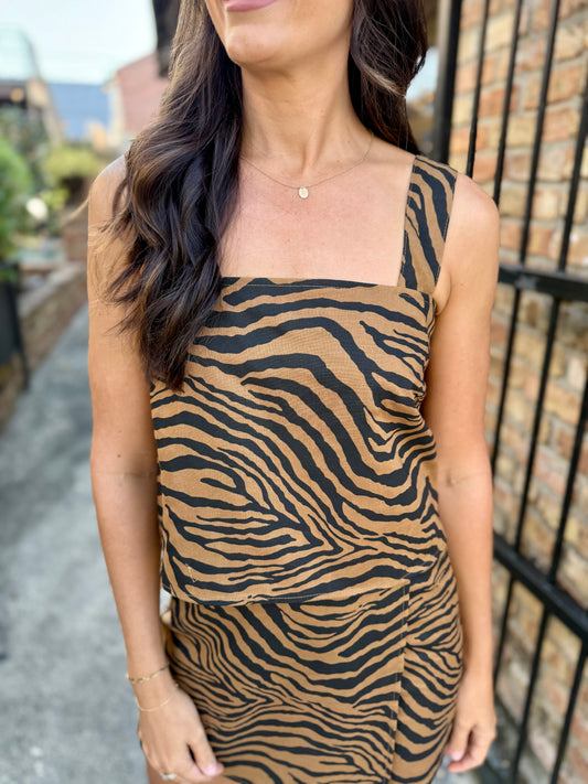 Tiger Tank- Brown/Black